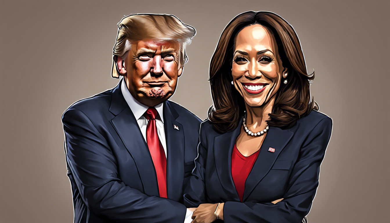 découvrez notre caricature éditoriale captivante illustrant le face-à-face entre trump et harris. une représentation satirique qui met en lumière les tensions politiques actuelles avec humour et pertinence.