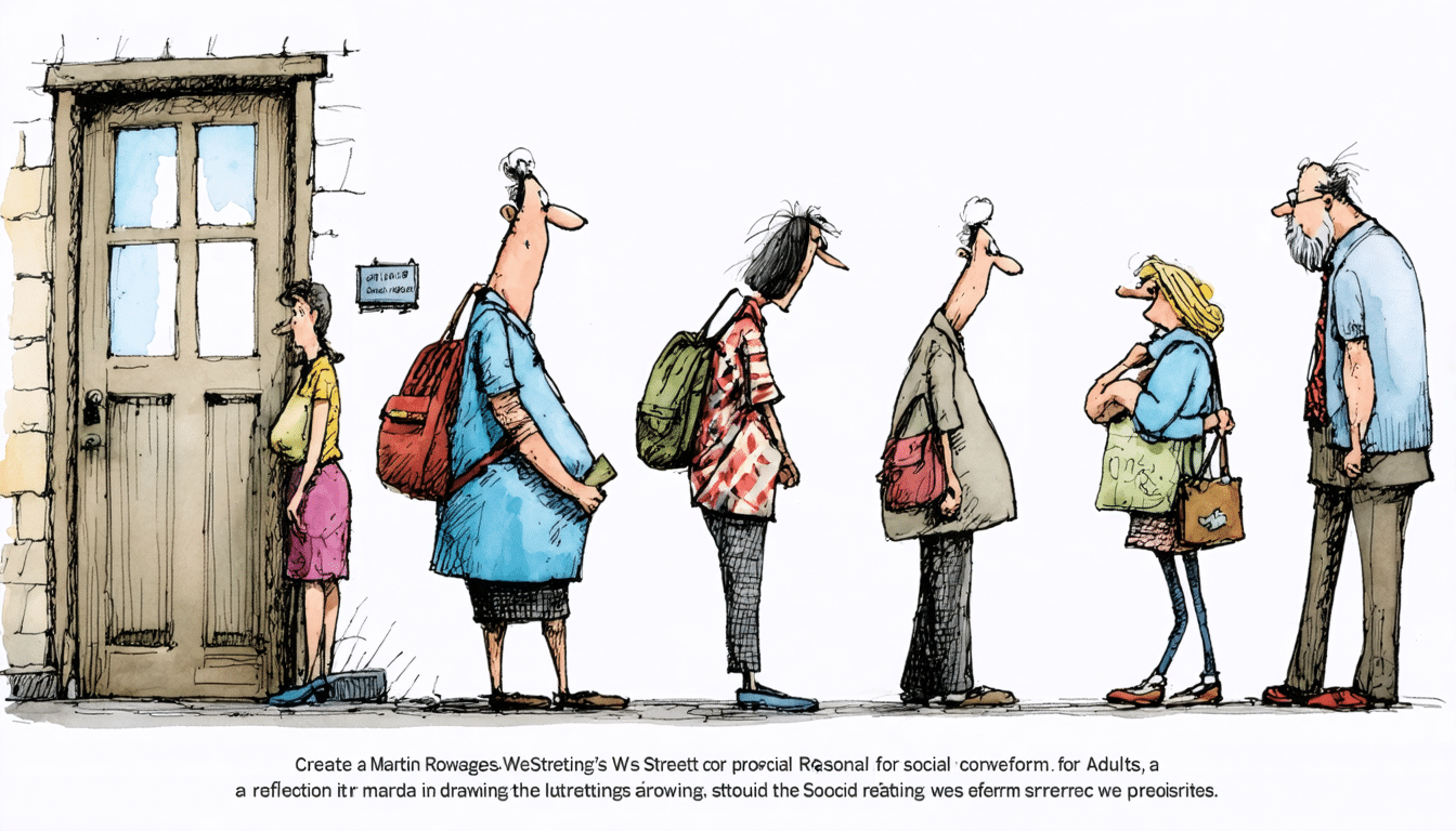 découvrez l'analyse incisive de martin rowson sur les propositions de wes streeting pour réformer les soins sociaux destinés aux adultes. à travers ses illustrations percutantes, rowson nous offre une réflexion visuelle captivante sur les enjeux cruciaux de ce thème sociétal.