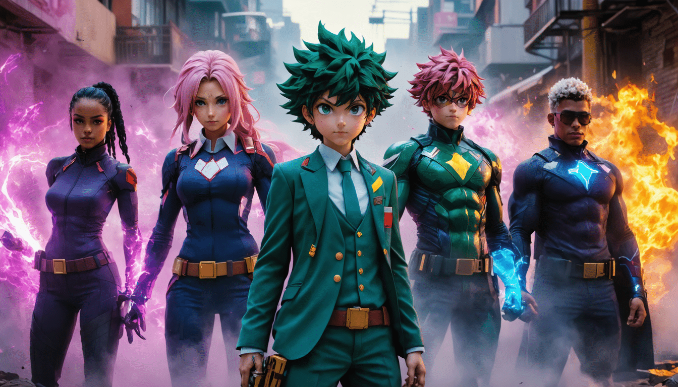 découvrez les derniers visuels époustouflants de cinq héros professionnels dans l'univers de my hero academia: vigilantes. plongez dans l'action et l'aventure avec ces personnages emblématiques de l'anime, révélant leurs capacités uniques et leurs histoires fascinantes.