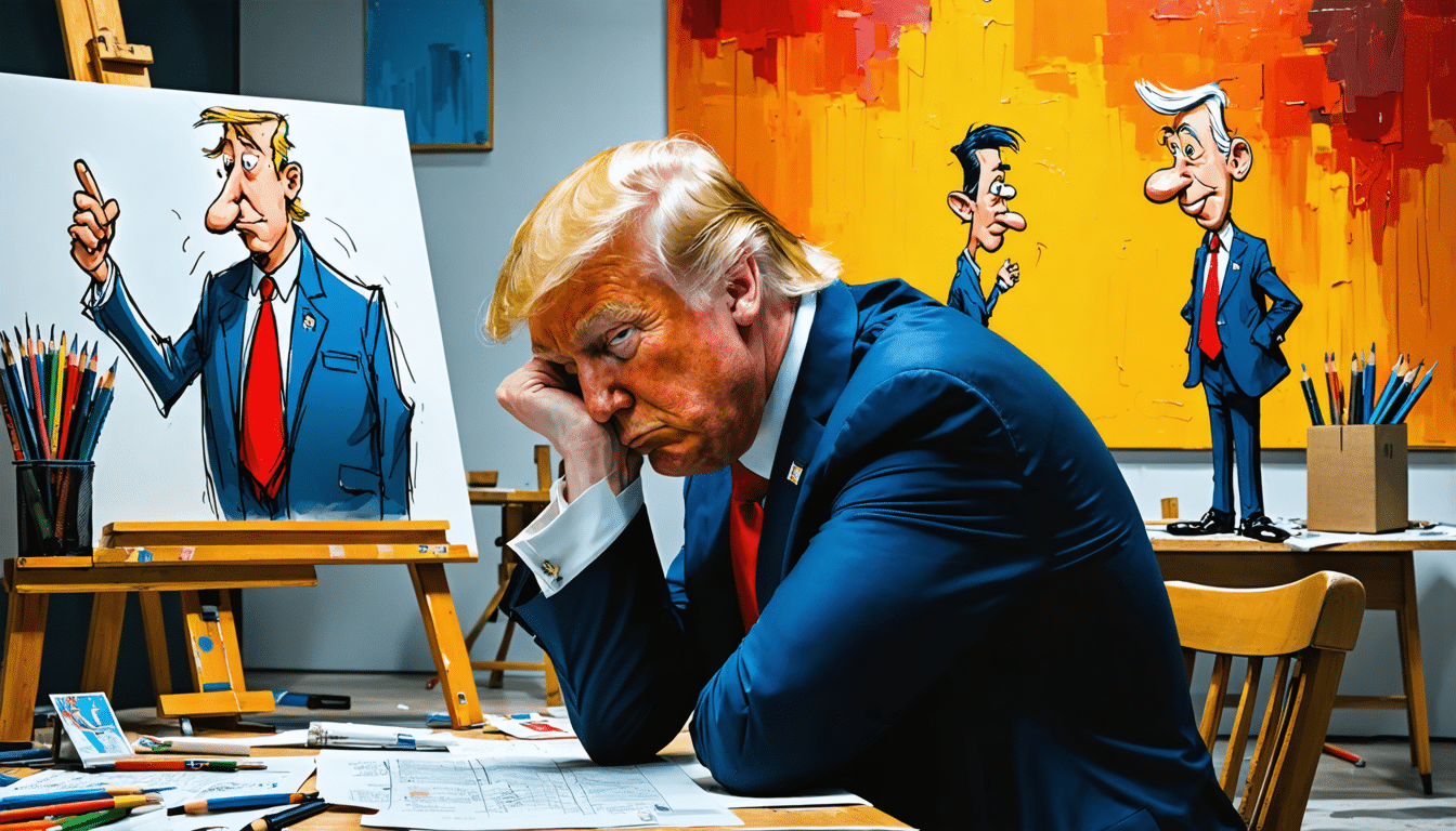 un dessinateur de cartoons du washington post annonce sa démission après que le journal a refusé de publier une caricature satirique de jeff bezos et donald trump, soulevant des questions sur la liberté d'expression et l'autonomie créative au sein des médias.