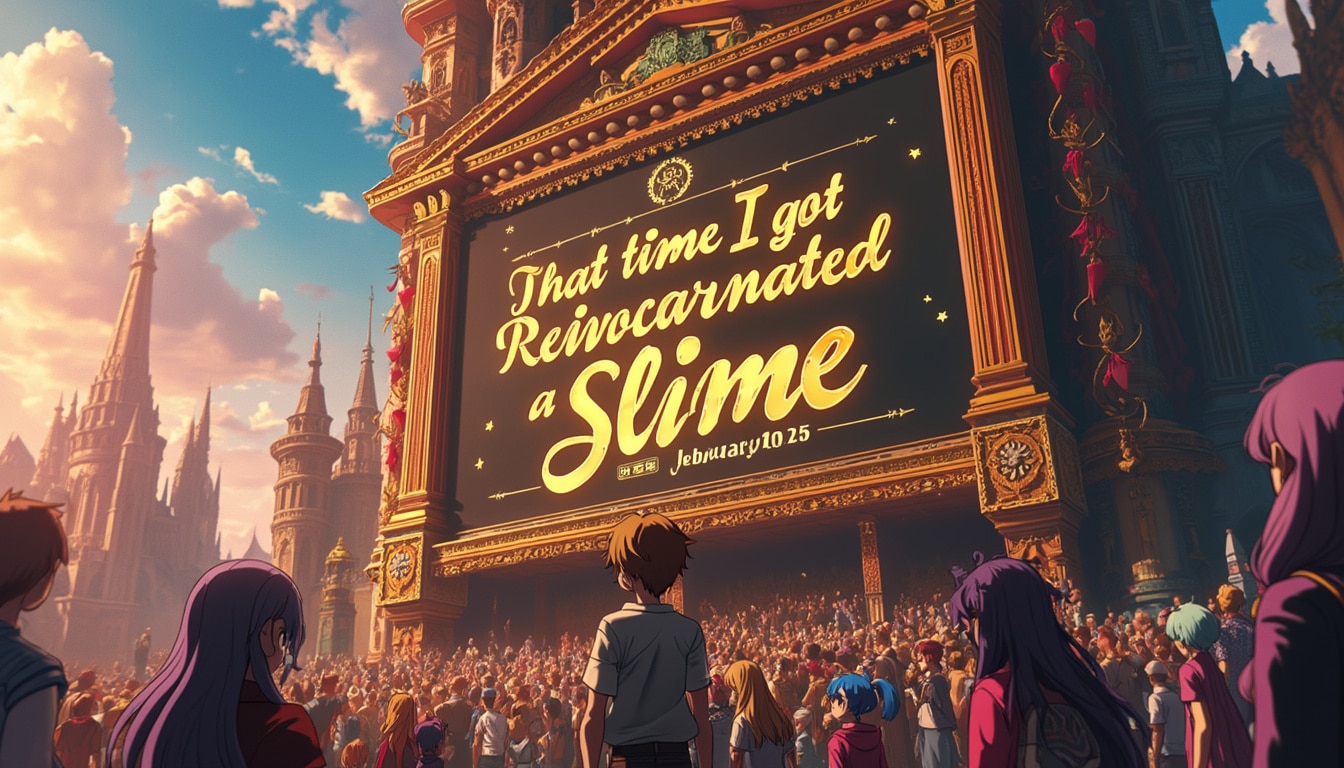 découvrez les dernières nouvelles sur le film tant attendu 'that time i got reincarnated as a slime' ! annonce de son titre officiel, du studio à l'origine de cette adaptation et d'une date de sortie prévue en février 2026. ne manquez pas cette exclusivité sur l'univers fantastique de rimuru tempest!