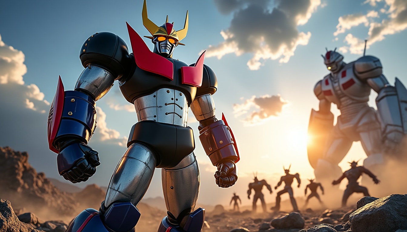 découvrez le retour tant attendu de l'animé great mazinger ! plongez dans l'univers épique de ce classique remis au goût du jour, où combats épiques et héros légendaires s'affrontent pour sauver l'humanité. ne manquez pas cette aventure revisitée qui ravira les fans de la première heure et les nouveaux spectateurs.