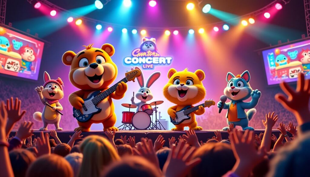 revivez vos moments préférés avec les dessins animés en concert ! ne manquez pas l'occasion de profiter du replay et plonger dans une expérience musicale inoubliable. assistez aux performances des personnages emblématiques, partagez des souvenirs en famille et laissez-vous emporter par la magie des dessins animés sur scène.
