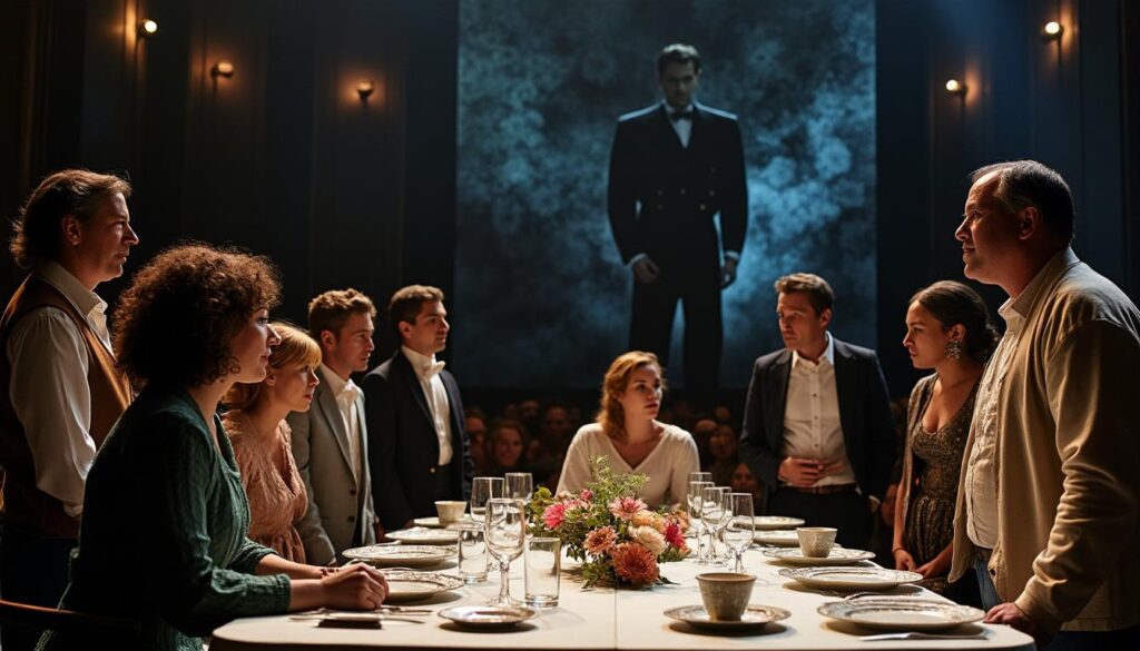 découvrez l'adaptation musicale captivante de la série de romans policiers 'the dinner table', qui prend vie sur scène ! plongez dans un univers intrigant mêlant suspense et émotions à travers une performance artistique originale et immersive.