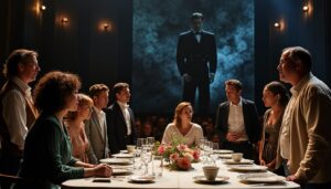 découvrez l'adaptation musicale captivante de la série de romans policiers 'the dinner table', qui prend vie sur scène ! plongez dans un univers intrigant mêlant suspense et émotions à travers une performance artistique originale et immersive.