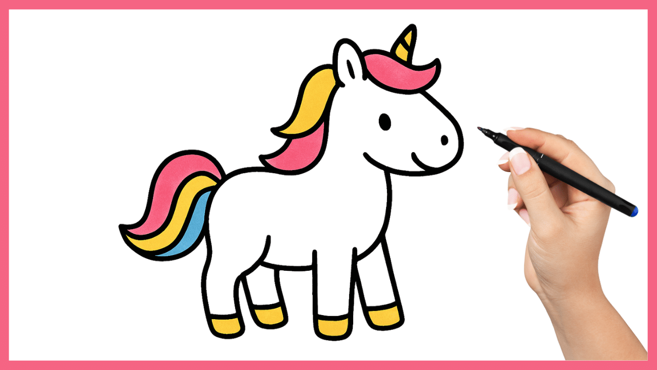 Dessin Licorne Facile Kawaiinull