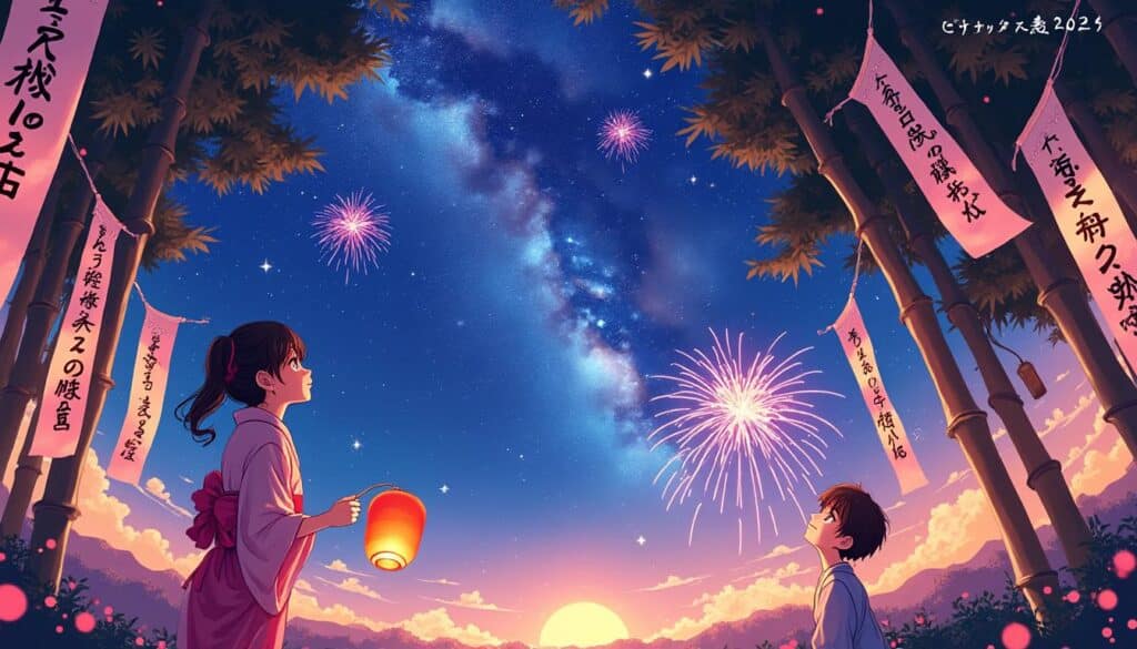 découvrez la magie de la célébration de tanabata 2025 à travers l'univers fascinant de l'anime dans notre cinquième partie. plongez dans des récits enchanteurs et explorez comment cette tradition japonaise prend vie dans vos séries animées préférées, entre romantisme et aventures fantastiques.