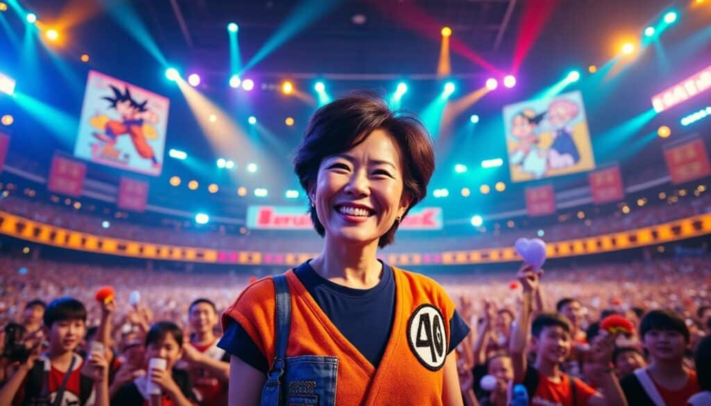 célébrez les 40 ans de dragon ball au festiv'al avec masako nozawa, la voix légendaire de goku. un événement incontournable pour tous les fans de la saga !