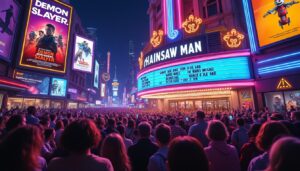 découvrez comment le film d'animation chainsaw man domine le box-office, talonné de près par demon slayer : infinity castle. une bataille épique entre deux géants de l'animation japonaise au cinéma !