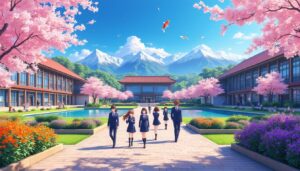 découvrez en exclusivité la première vidéo de l'anime love through a prism et explorez le campus de l'académie à travers des images inédites et captivantes.