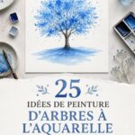 Peinture à l'aquarelle d'un arbre coloré