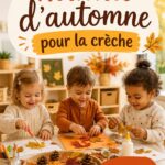 Activités créatives d'automne à faire en crèche Enfant réalisant une activité créative d'automne dans une crèche