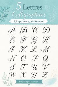 Modèles d'alphabet calligraphié à imprimer gratuitement