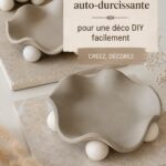 Un projet DIY de décoration utilisant de l'argile auto-durcissante pour des objets créatifs.