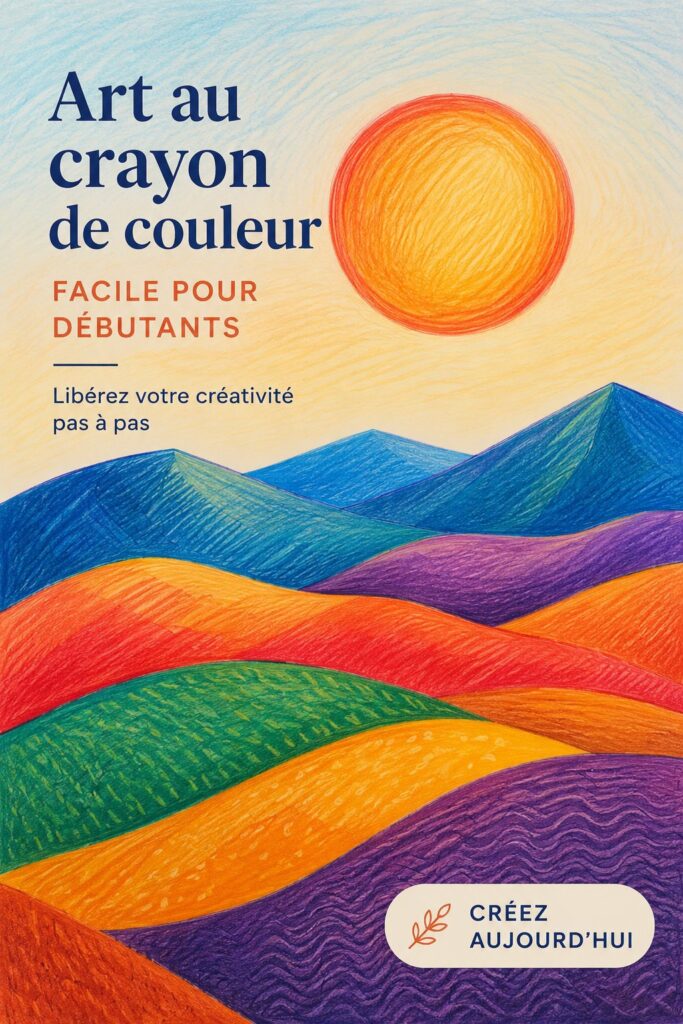 Femme utilisant des crayons de couleur pour créer une œuvre d'art colorée