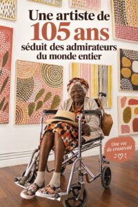 Artiste de 105 ans réalisant une œuvre inspirante dans son atelier lumineux