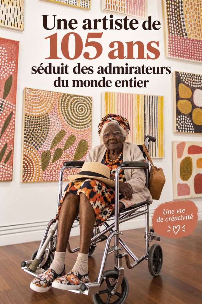 Artiste de 105 ans réalisant une œuvre inspirante dans son atelier lumineux