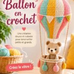 Ballon en crochet coloré sur une table de loisirs créatifs