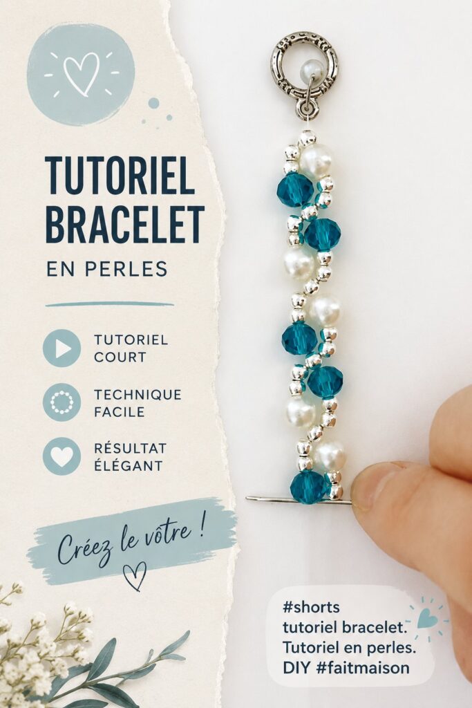 Un bracelet en perles colorées sur un fond lumineux, symbolisant le projet DIY