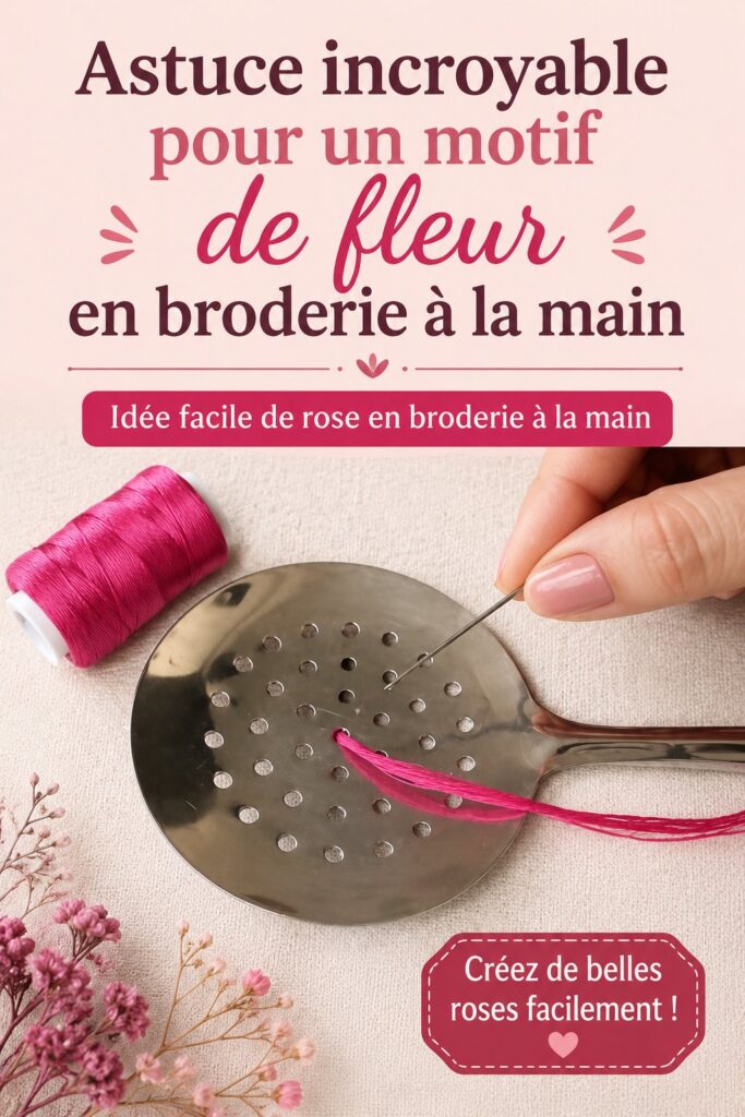 Un design floral brodé à la main sur un tissu coloré