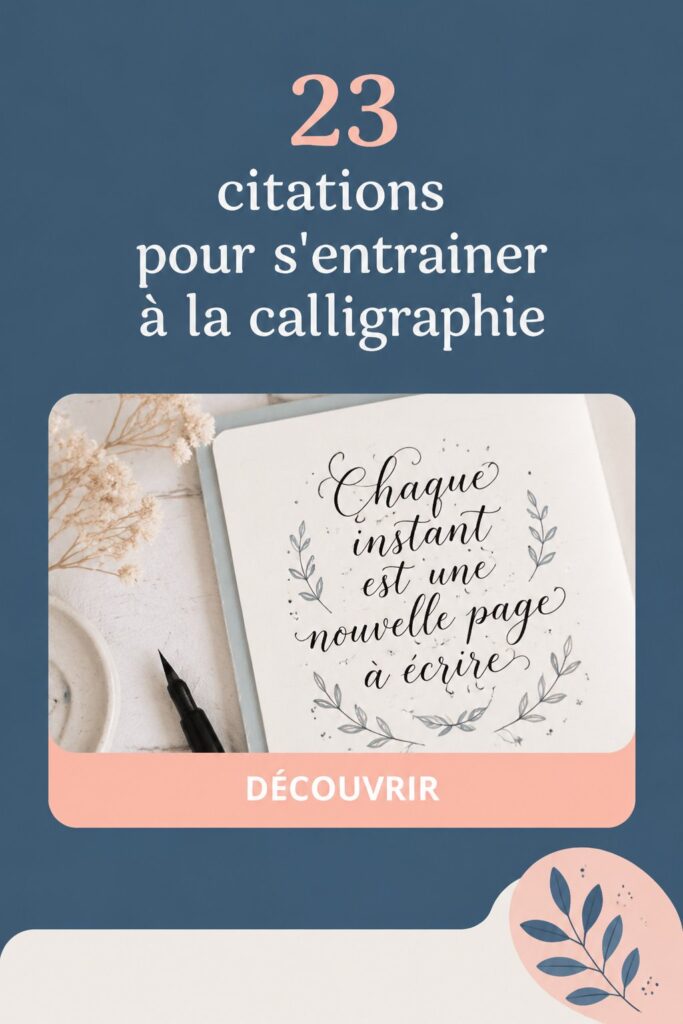 Un exemple de calligraphie mettant en valeur une citation inspirante.