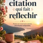 Citations profondes pour inspirer votre réflexion Une collection de citations inspirantes sur un fond apaisant.