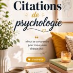 Une illustration inspirante avec des citations psychologiques sur un fond coloré.