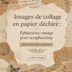 Collage de papier déchiré : idées créatives à explorer Collage coloré avec du papier déchiré sur une surface en bois.