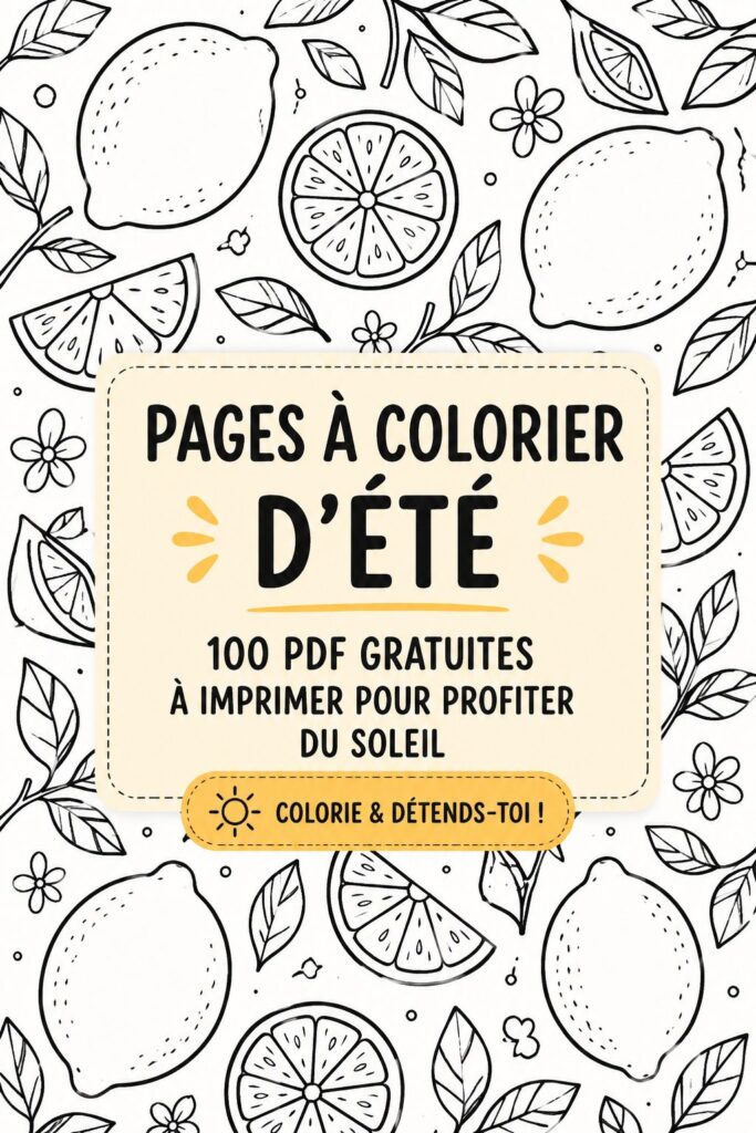 Une collection de coloriages d'été imprimables pour tous.