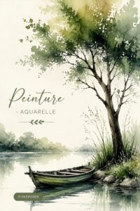 Peinture aquarelle colorée sur une toile, illustrant des techniques simples.