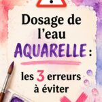 Évitez ces 3 erreurs de dosage pour l'Aquarelle Artiste ajustant le dosage d'eau pour la peinture à aquarelle
