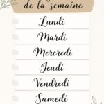 Fichier gratuit illustrant un calendrier des jours de la semaine