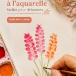 Fleurs peintes à l'aquarelle sur papier