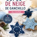 Découvrez comment créer des flocons de neige au crochet Des flocons de neige au crochet présentés sur un fond hivernal, ajoutant une touche de magie.