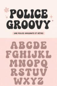 Un aperçu de polices de caractères amusantes et colorées.