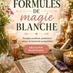 Une scène de rituel de magie blanche avec des bougies et des herbes.