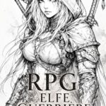 Illustration colorée d'une guerrière elfe prête au combat