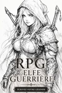 Illustration colorée d'une guerrière elfe prête au combat