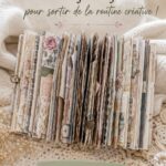 Idées de projets de junk journal colorés sur une table de travail