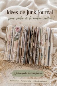 Idées de projets de junk journal colorés sur une table de travail