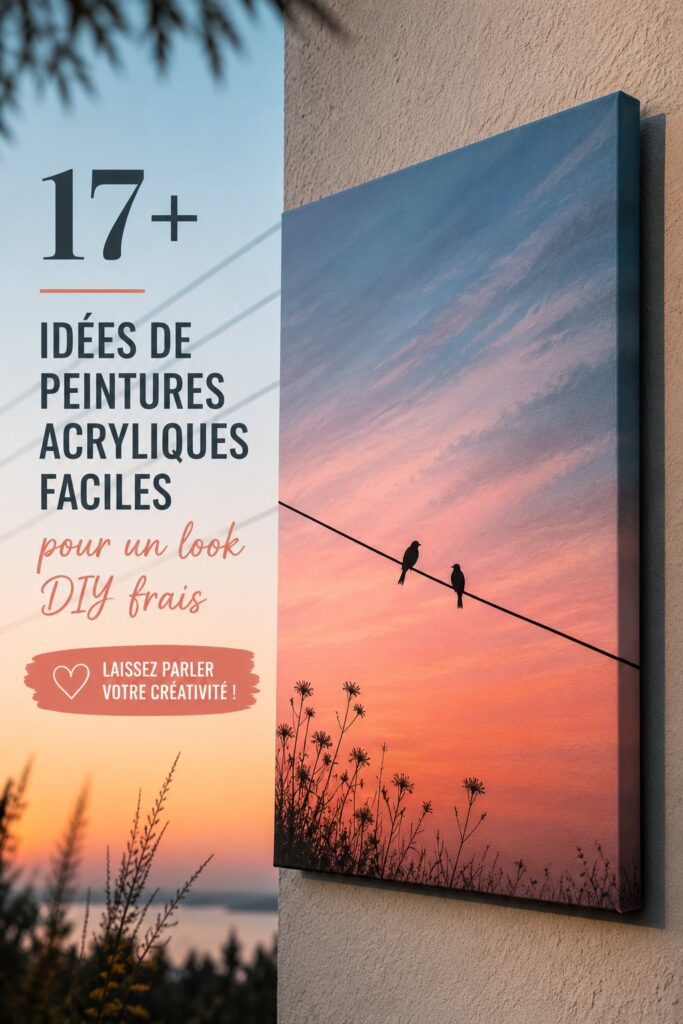 Idées de peinture acrylique sur toile avec des motifs colorés