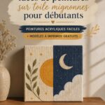Peinture sur toile colorée créée par un débutant, mettant en valeur des formes abstraites.