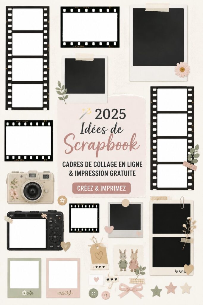 Un scrapbook décoré avec des photos et des embellissements colorés, emblème de la créativité