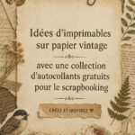 Collection d'impressions vintage prête à être utilisée pour le scrapbooking