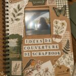 Couverture créative d'un scrapbook avec des embellissements colorés