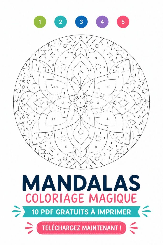 Mandalas colorés à imprimer pour l'art du coloriage