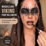 Un maquillage viking coloré pour une soirée Halloween réussie.