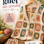 Un gilet au crochet orné de motifs colorés et créatifs