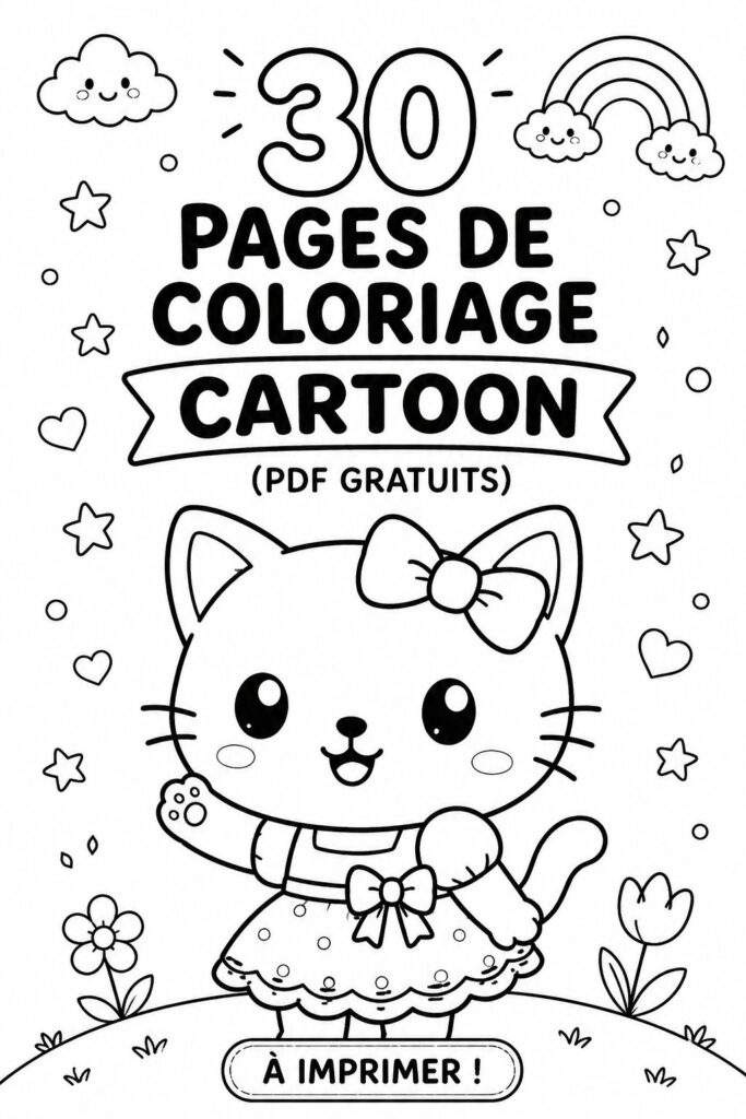 Des pages à colorier de dessins animés prêtes à imprimer