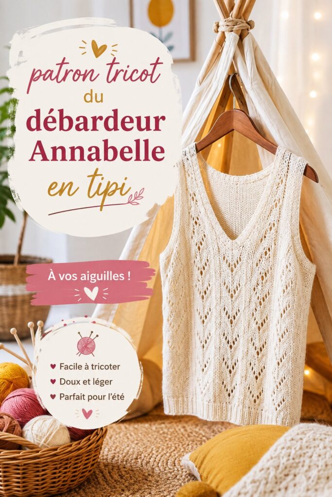 Patron tricot du débardeur Annabelle, idéal pour les tricoteuses